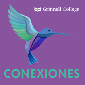 Conexiones logo with multicolored hummingbird